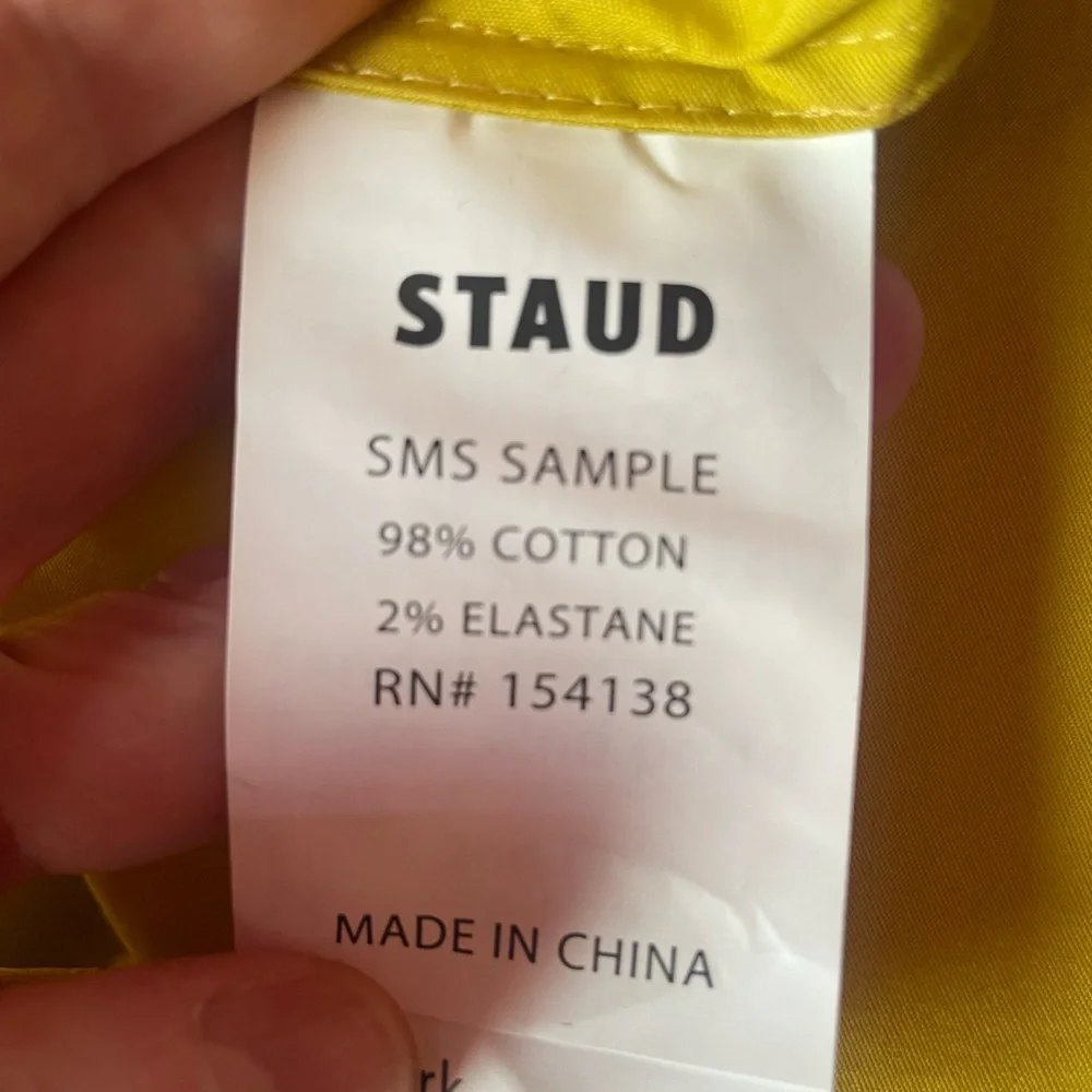Staud mustard yellow mini trapeze dress Size 4 - Picture 3 of 7